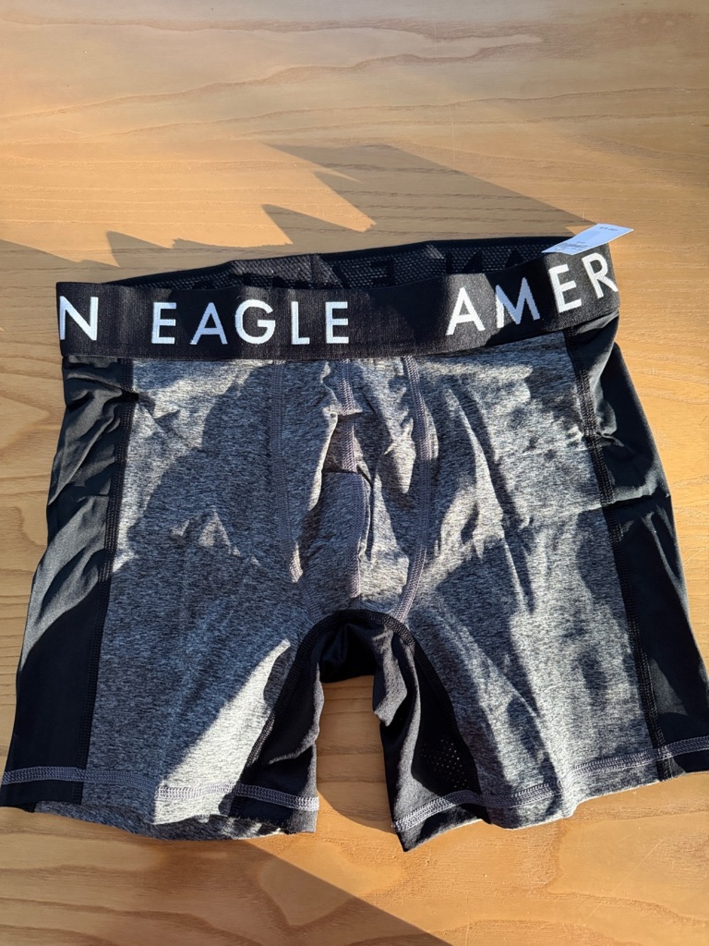 American Eagle Outfitters Gray & Black Performance Boxer Briefs